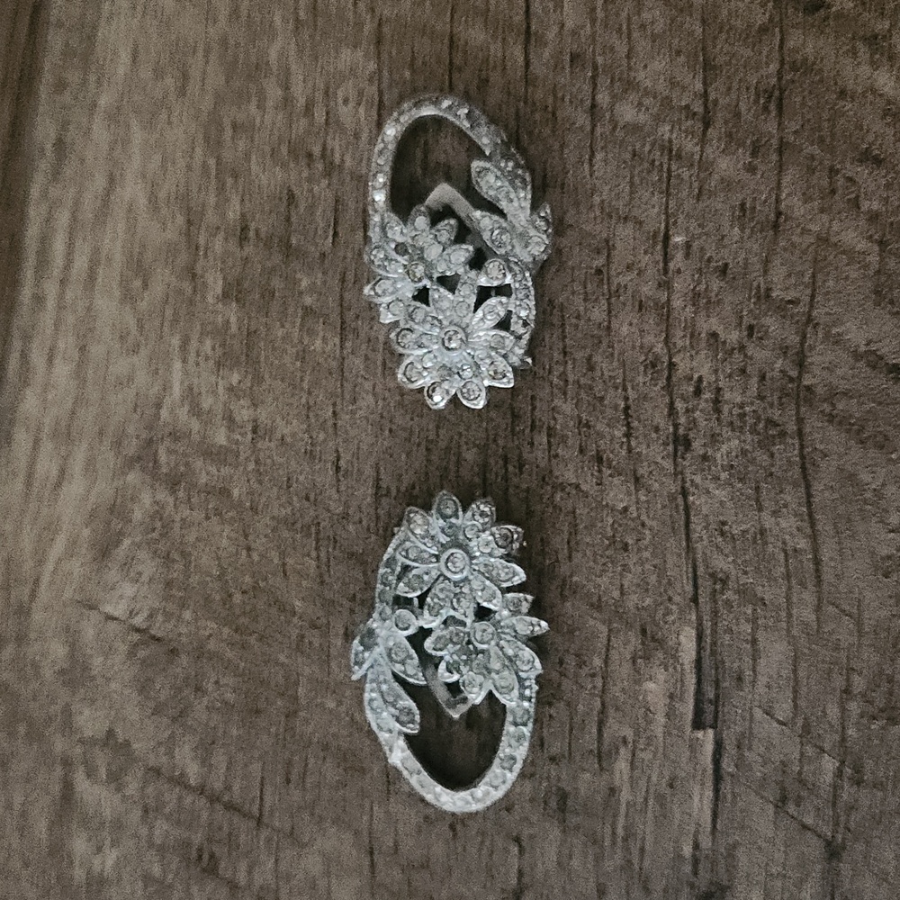 Vintage rhinestone belt clips